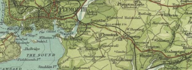 Extract from Barts South Devon map 1902